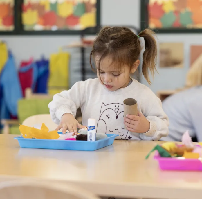 Child Crafting at School