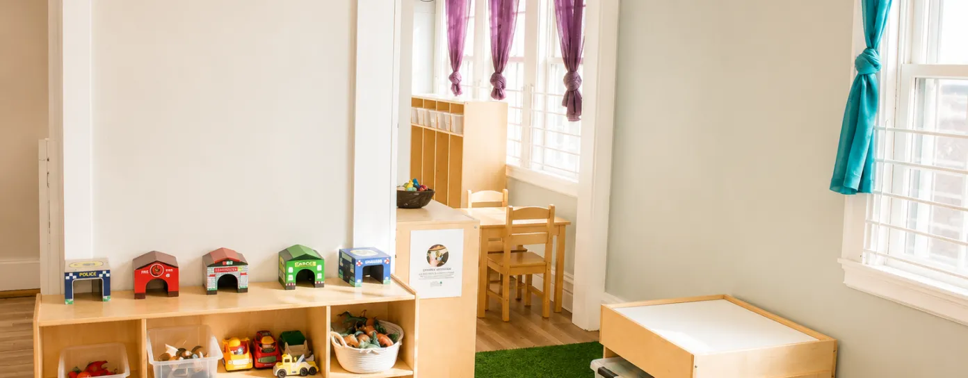 A view of the Arlington toddler room 