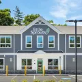 Entrance of the Little Sprouts daycare and preschool in Milton, MA