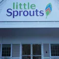 Entrance of the Little Sprouts daycare and preschool in Hingham, MA