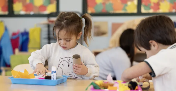 Child Crafting at School